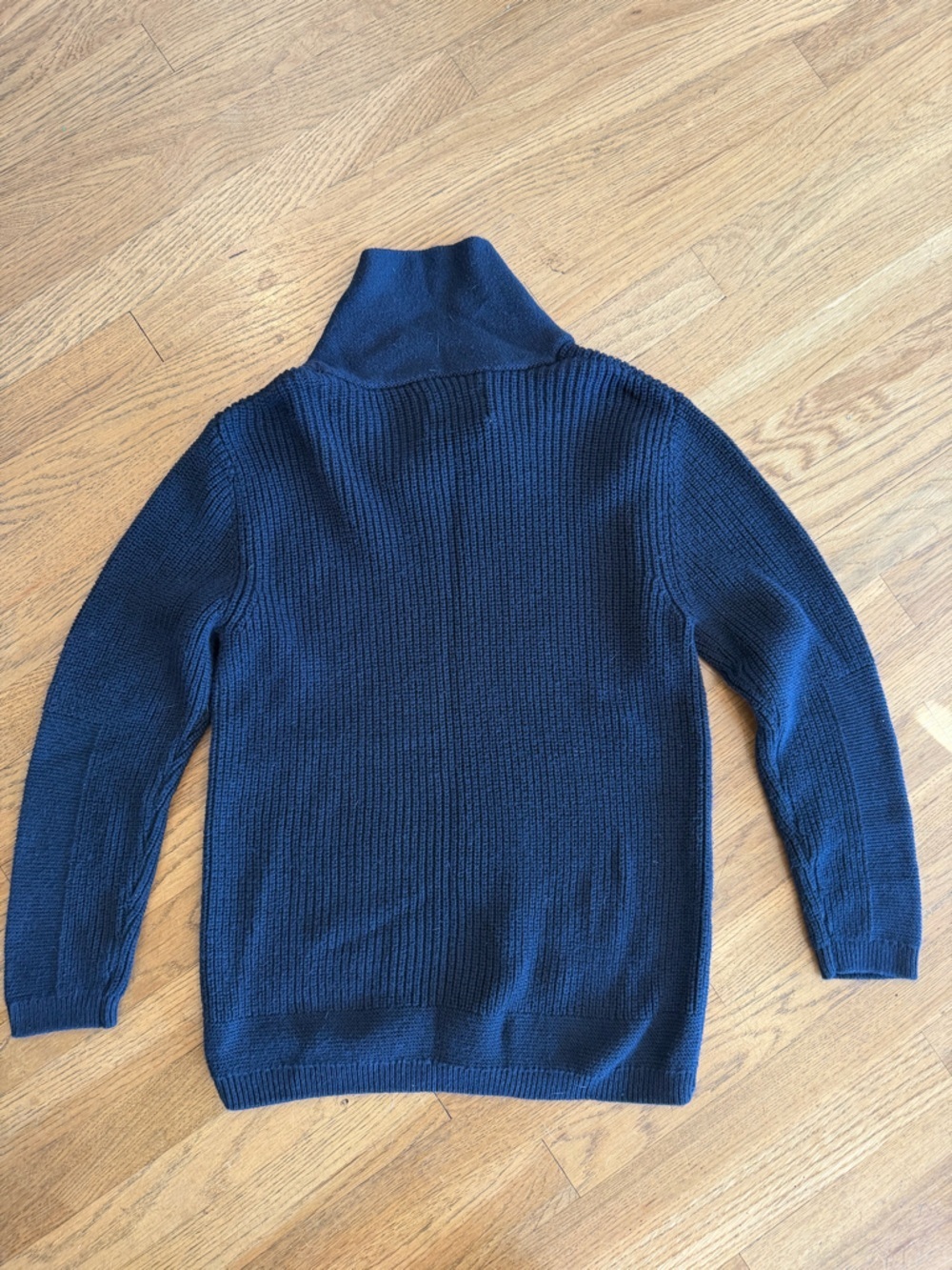 ZARA Kids Boys Navy Dark Blue Shawl Collar Sweater Pull
-Over Top size 10 - Picture 2 of 6